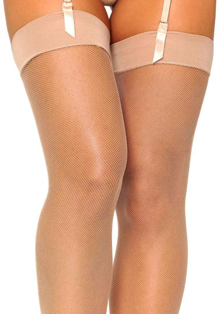 Micro net spandex stockings. Leg Avenue - Micro Net Stockings - Nude photo-2
