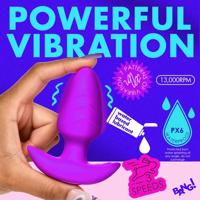 Add something more exciting to your toy bag with this rotati... Bang! - Rotating Vibro Plug - Purple photo-3