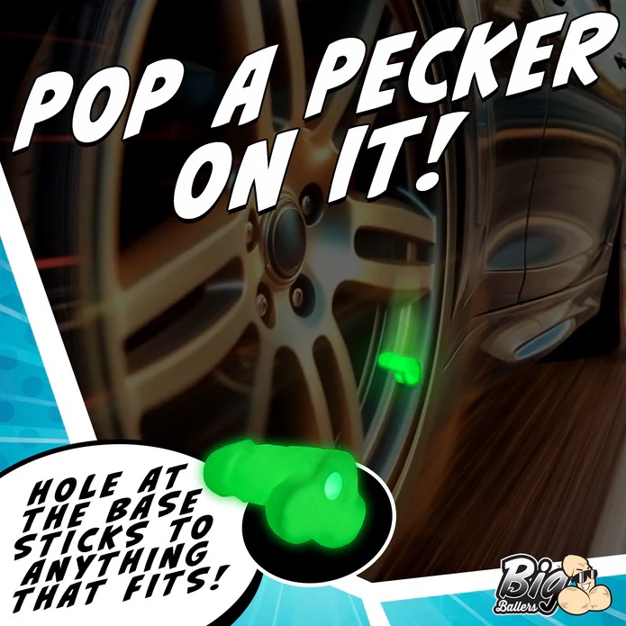 Four Mini Dildos!: This pack is packing 4 mini dildos that w... Big Ballers - Glow Snap-On Peckers 4 pcs photo-5