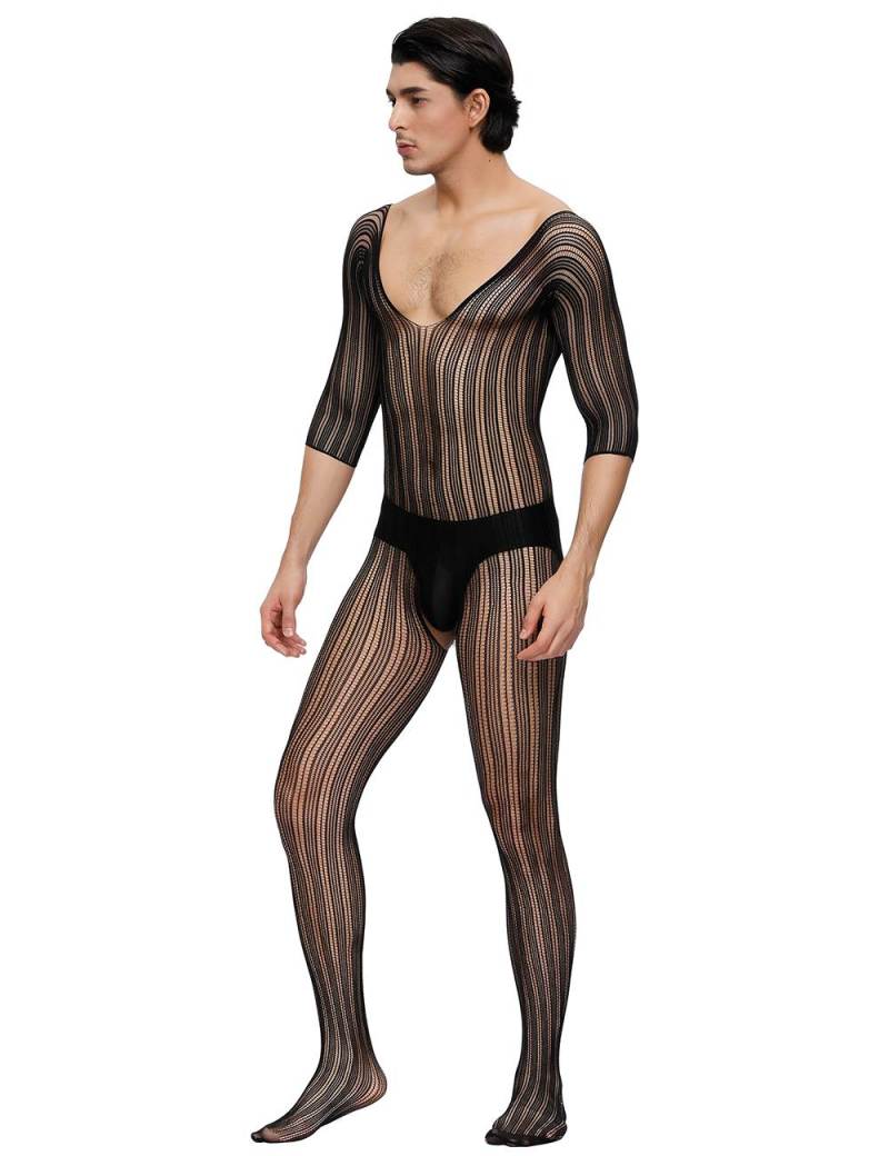 Lace Bodystocking For Men
Material 8... Ohyeah - Male Lace Bodystocking - Black photo-3