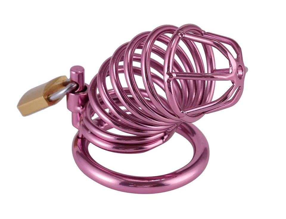 Penis lock toy for sexual bondage gear with 3 rings
Materia... MT - Metal Chastity Cage w 3 Rings - Purple photo-6