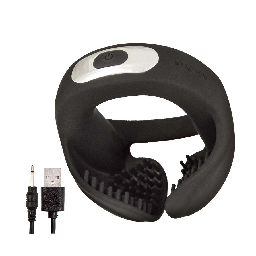 The Nasstoys Cock Power Scrotum Hugger Cock Ring is an innov... Nasstoys - Cock Power Vibro Ring - Black photo-3
