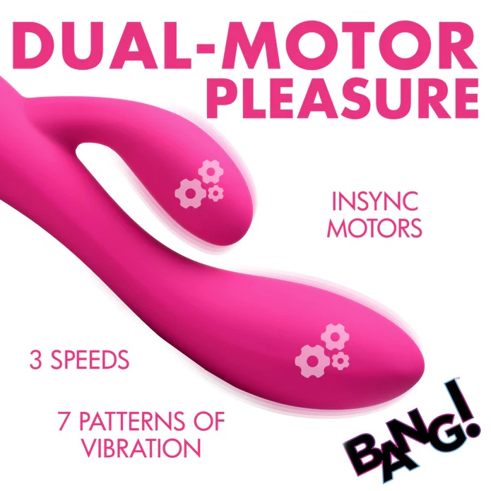 Give yourself more than just surface level pleasure. Indulge... Bang! - 10X Flexible Rabbit Vibrator - Pink photo-4
