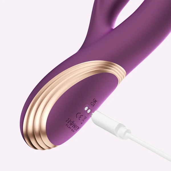 Seamlessly connect and explore customized settings for a per... Honey Play Box - Gem App Sensing Rabbit Vibrator - Black photo-9