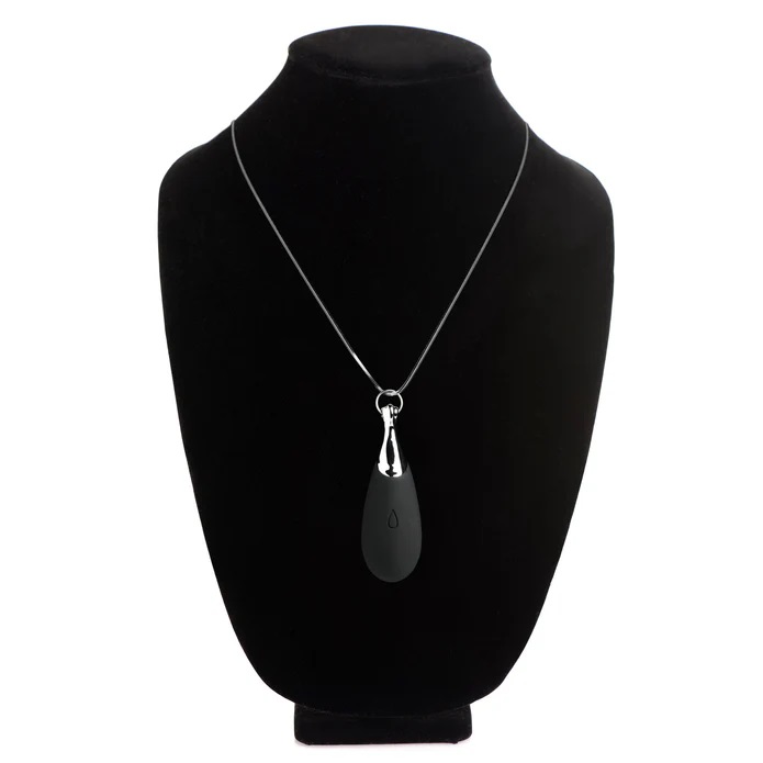 Combine fashion with foreplay to get this vibrating, teardro... Charmed - 10X Vibro Teardrop Necklace - Black photo-6
