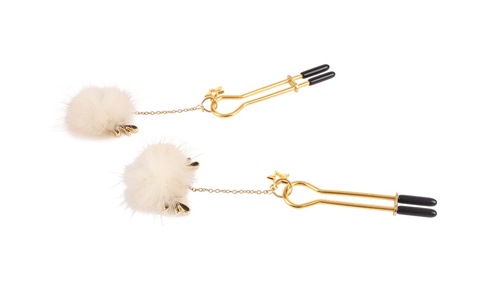 Sexual play set increase sensitivity and add pleasure to cou... Chisa - Cutie Lure Clamps Kit - Gold photo-4