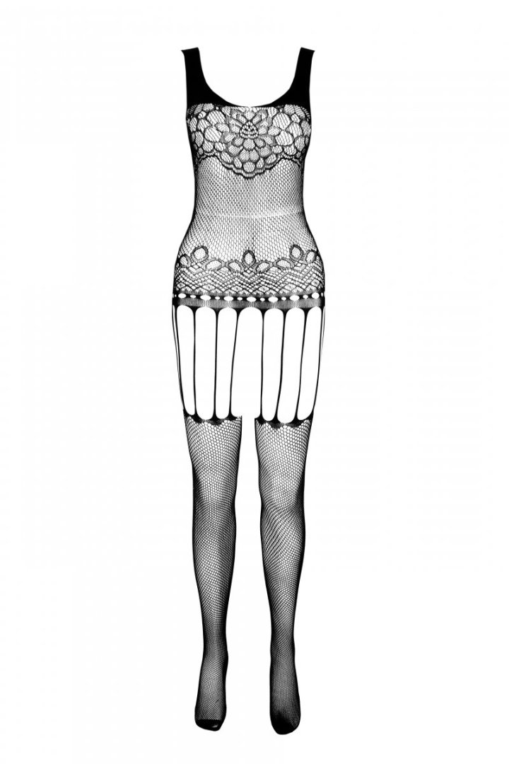 Sexy bodystocking that perfectly fits the figure, emphasizin... Passion - Eco Bodystocking BS001 - Black photo-5