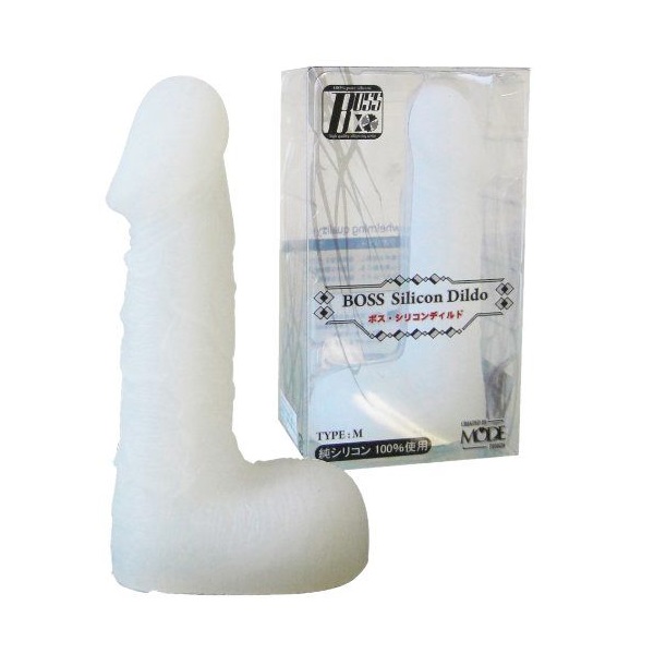 Advanced textured silicone material 100% BOSS is not sim... Boss - Silicone Dildo L - White photo-3