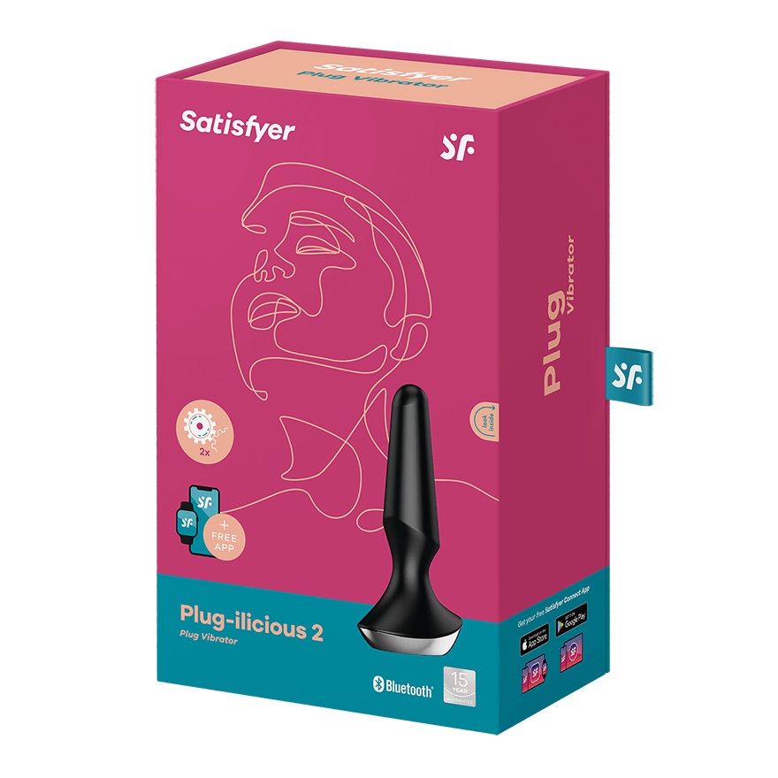 Enjoy sensual ecstasy with the Satisfyer Plug-ilicious 2! Th... Satisfyer - Plug-ilicious 2 Vibrator - Black photo-7