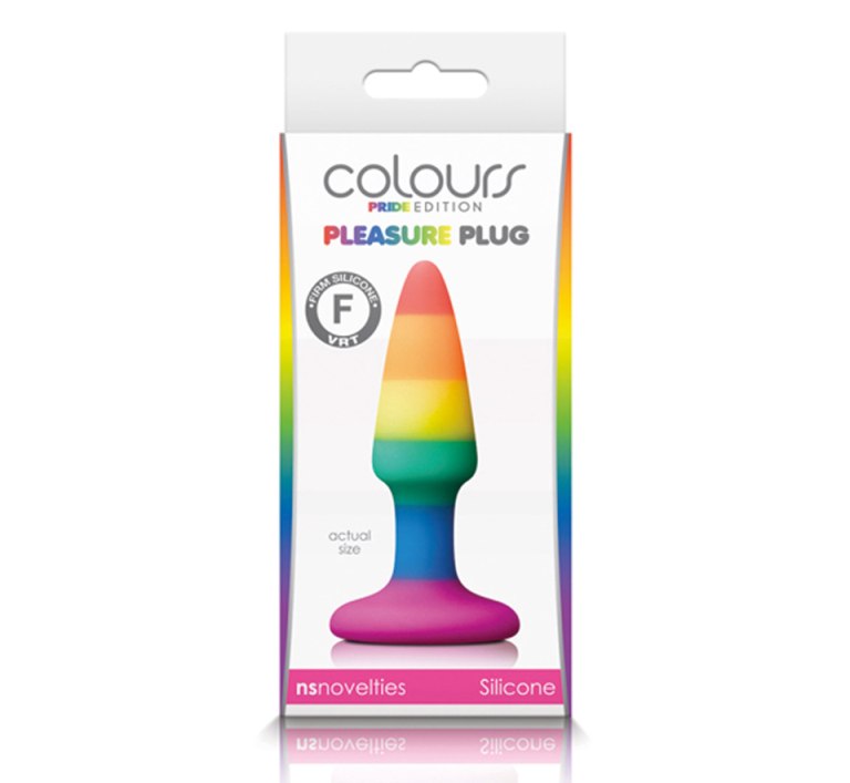 Pride Edition Plugs - Rainbow Colours plugs made of satin sm... NS Novelties - Pleasure Mini Plug - Rainbow photo-2