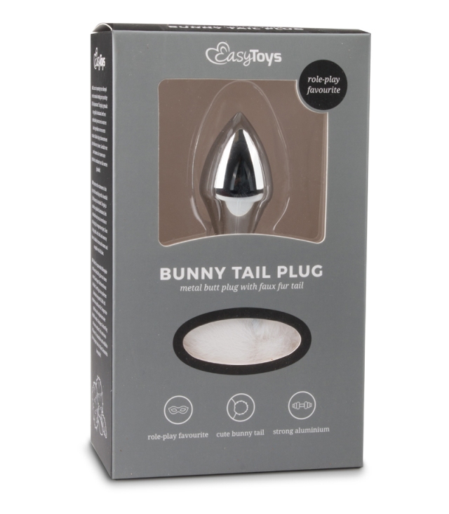 Discover your inner bunny with this cute and fluffy Bunny Ta... Easytoys - Bunny Tail Plug - White photo-3