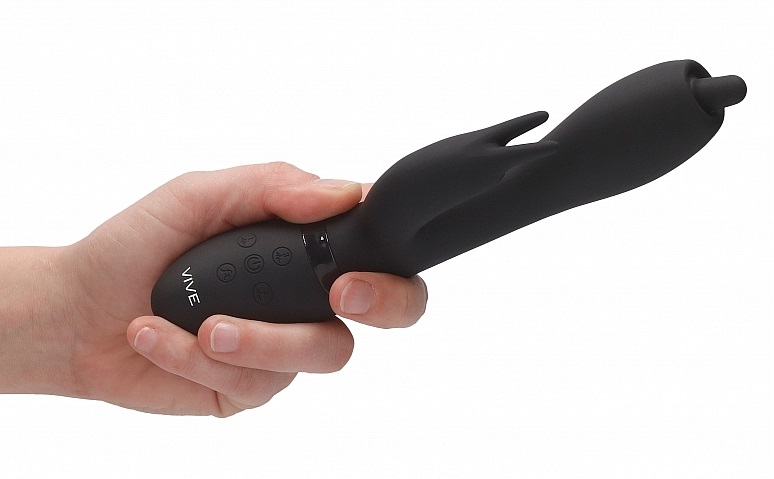 NILO silicone G-spot rabbit boasts a 10 function, 360 degree... Vive - Nilo Pinpoint Rabbit Vibrator - Black photo-2