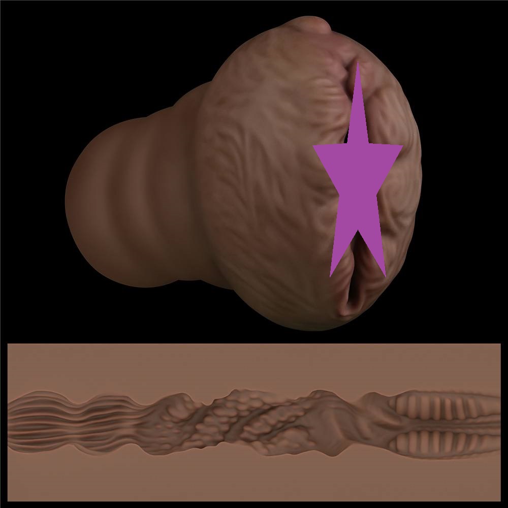 Highly detailed and expertly hand crafted, this realistic al... Lovetoy - Alien's Pie Masturbator #3 - Brown photo-2