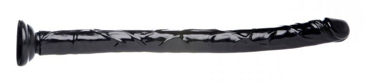 Rippling with bold veins that will massage your inner walls,... Hosed - 19" Realistic Anal Dildo - Black photo-4