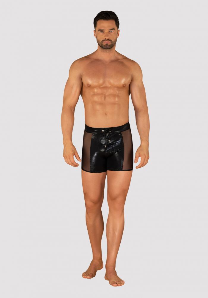 You cannot pass by this model of bathing shorts! Unique cut,... Obsessive - Punta Negra Swim Shorts - Black - S/M photo-3