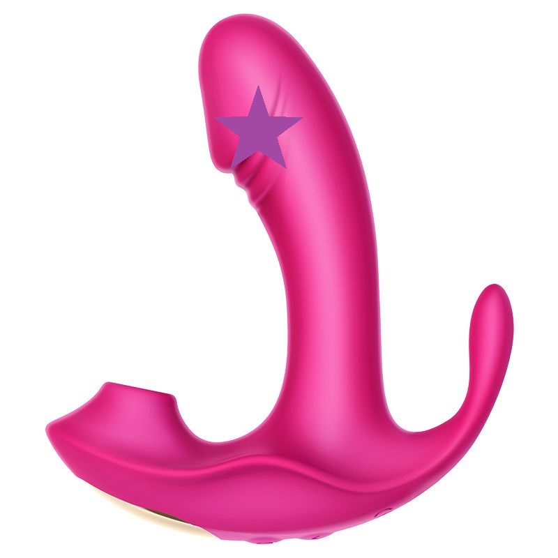 Outer sucking and inner vibrating functions with remote cont... Erocome - Volans - Cerise photo-2