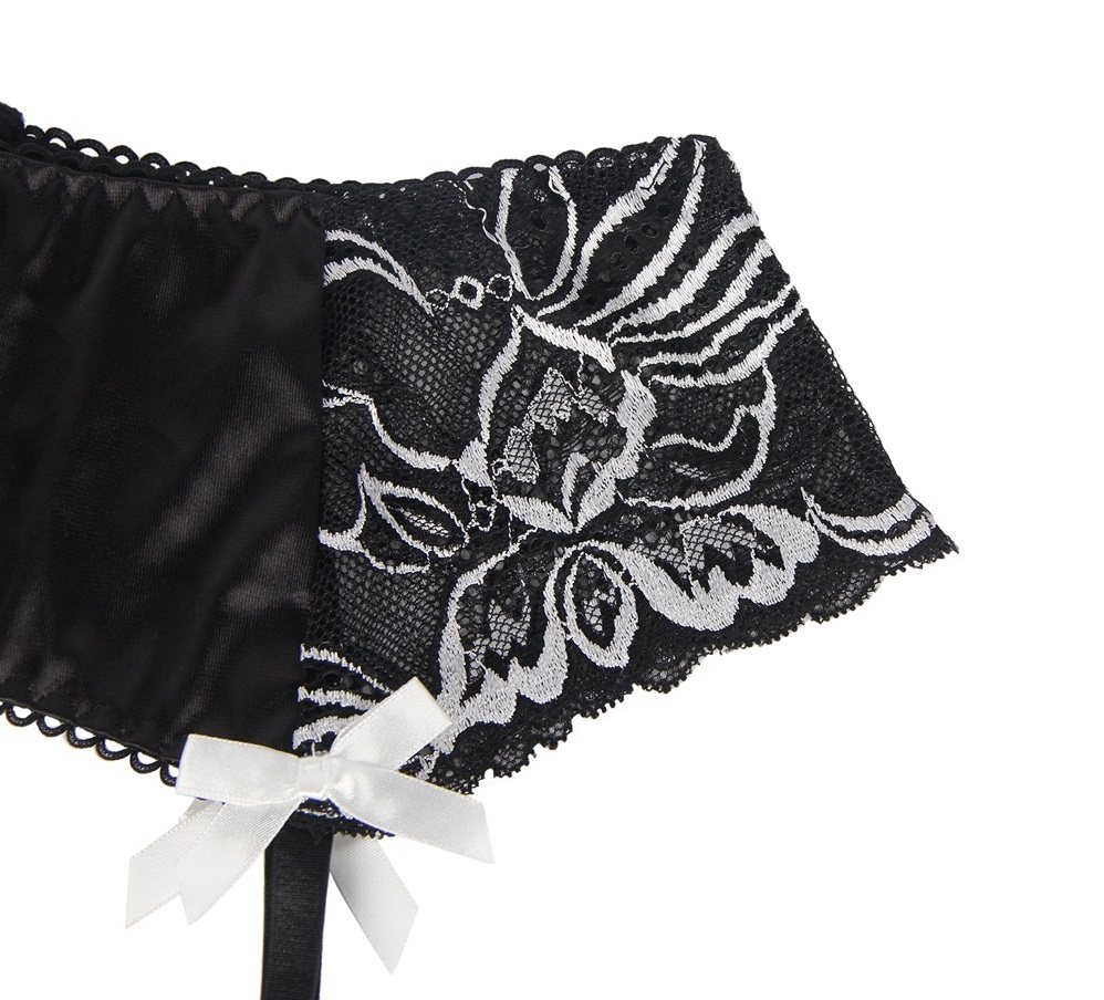 3 piece open bust bra and garter panty set
Material &n... Ohyeah - Open Bra Set w Garter Panty - Black - 3XL photo-10