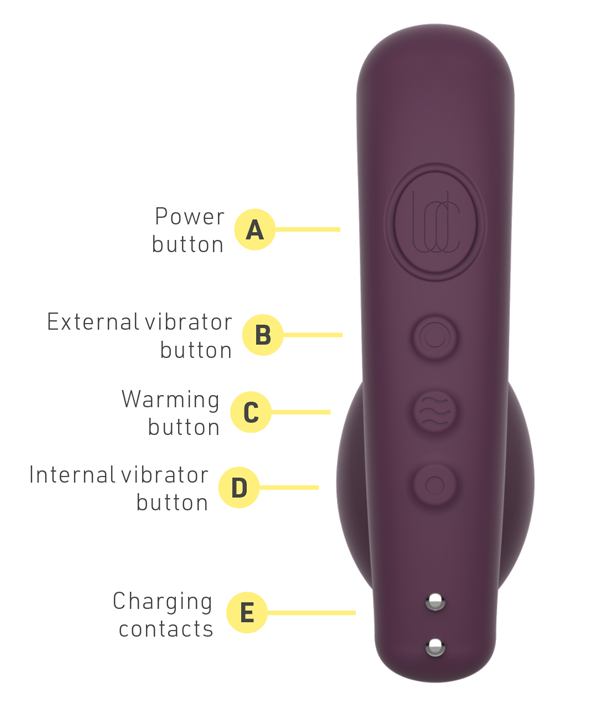 Tilt was uniquely designed to be versatile, vibrating, and t... Lora DiCarlo - Tilt Dual Warming Vibro Plug - Plum photo-12