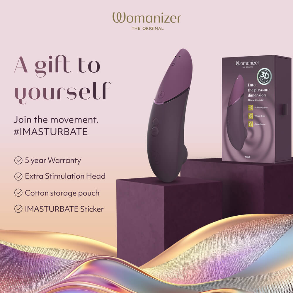 The Womanizer Next Clitoral Stimulator features advanced 3D ... Womanizer - Next - Dark Purple photo-2
