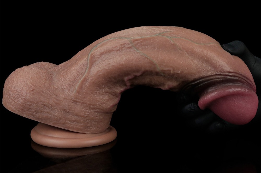 Built to deliver the most lifelike satisfaction, Love Toy Du... Lovetoy - 11" XXL Dual Layered Cock - Brown photo-5