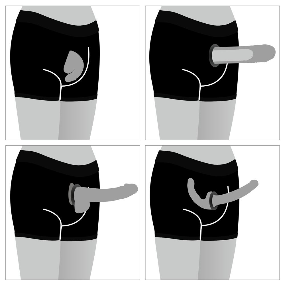 Introducing the "Chic Strap-On shorts" - an innova... Lovetoy - Chic Strap-On Shorts - Black - M/L photo-5