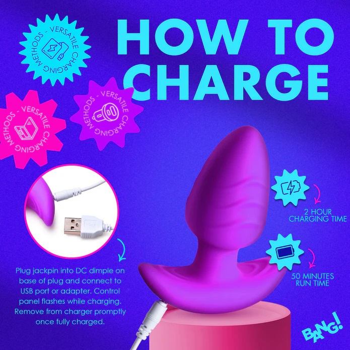 Add something more exciting to your toy bag with this rotati... Bang! - Rotating Vibro Plug - Purple photo-6