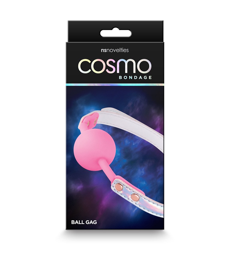 Light up the night with Cosmo's holographic restraints. Acce... NS Novelties - Cosmo Ball Gag - Pink photo-2