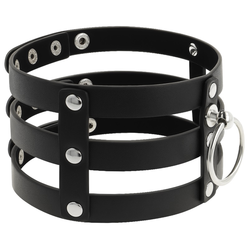 Discover Coquette Shokers! The perfect complement for your f... Coquette - Choker Fetish Vegan Leather - Black photo-3