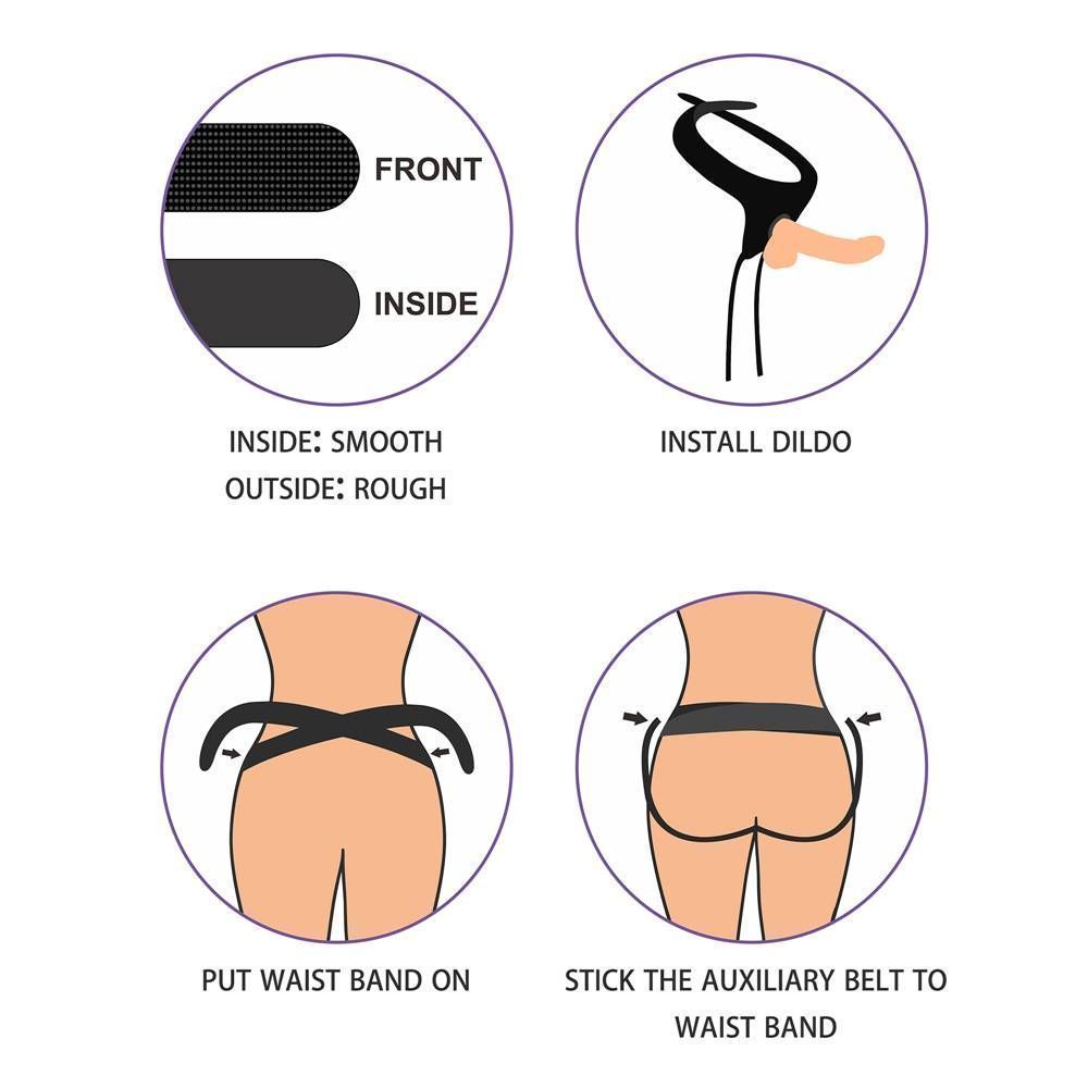 Easy off Easy on adjustable strap on harness.
Designed to fi... Lovetoy - Easy Strap On Harness - Black photo-14