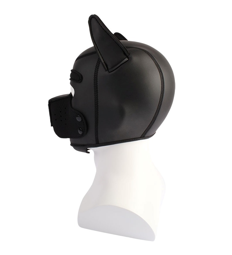 Breathable, Stretchy, Removable Muzzle, For heightened senso... Chisa - Be My Master Puppy Hood - Black photo-4