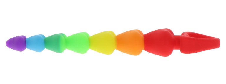 Experience the ultimate in intimate pleasure and exploration... ToyJoy - Heart Beads - Rainbow photo-3