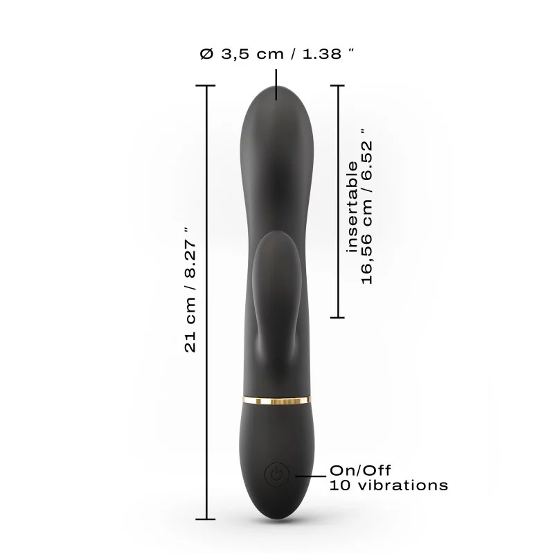 G-spot and clitoral stimulator
Phthalate-free silicone +... Dorcel - Glam Rabbit Vibrator - Black photo-5
