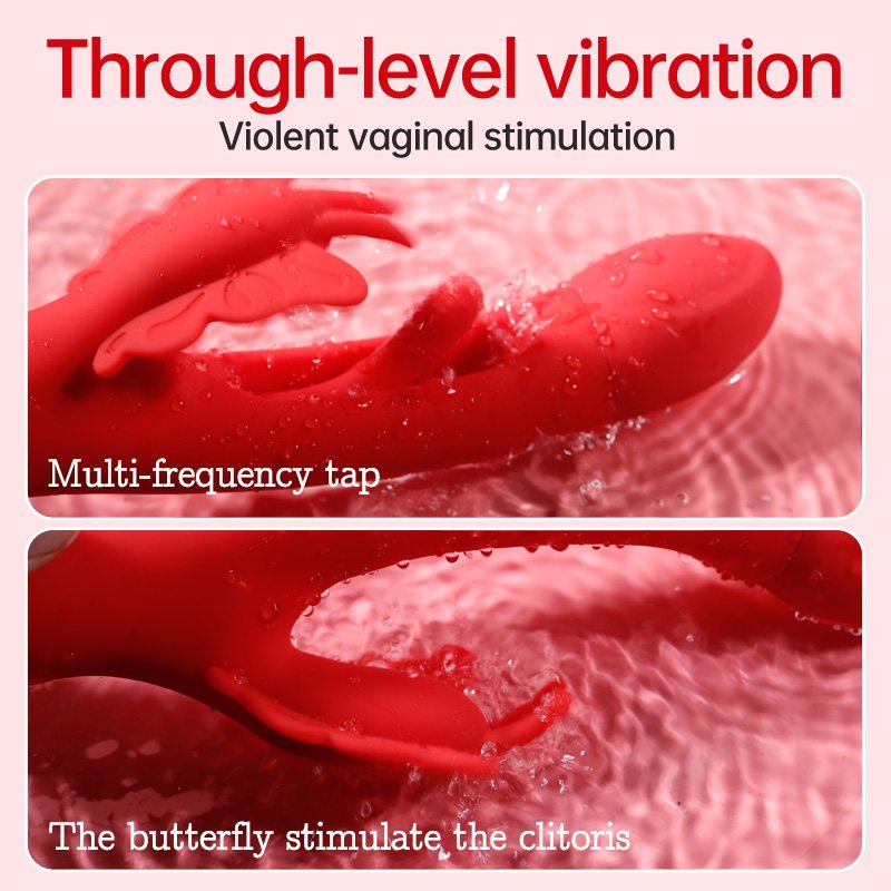 Secwell designed this product as a vibrator with ... Secwell - Butterfly Flicking Rabbit Vibrator - Red photo-12
