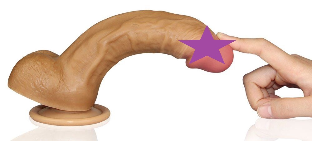 Built to deliver the most lifelike satisfaction, Love Toy Du... Lovetoy - 8" Dual Layered Nature Cock - Flesh photo-2