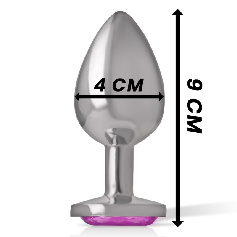 Let your buttocks shine with the Intense anal plug, decorate... Intense - Metal Gem Plug L - Pink photo-4