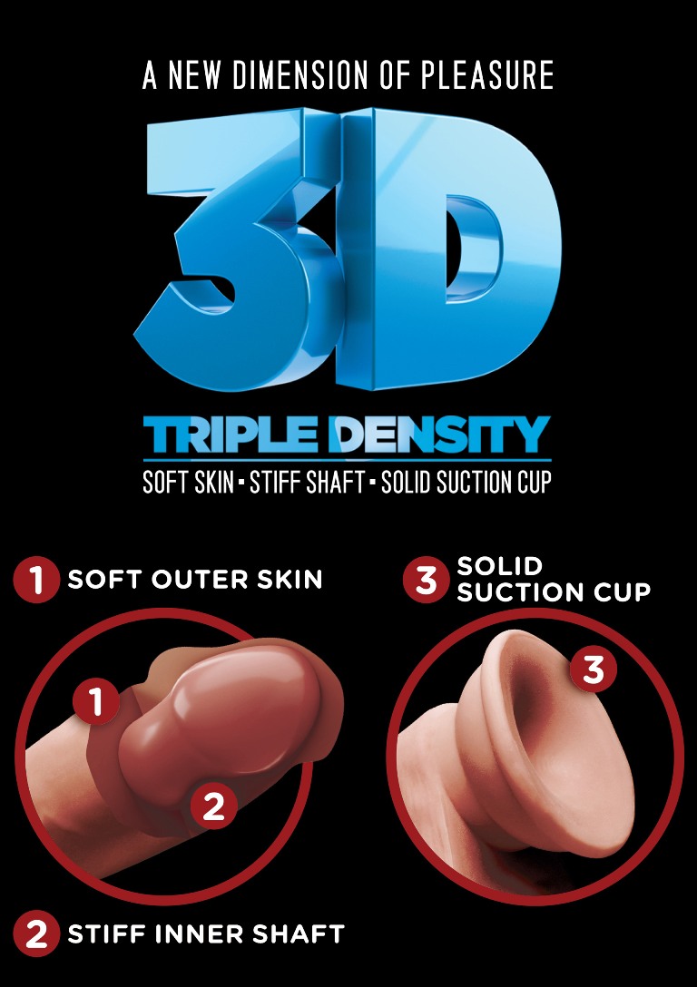 The King Cock Plus 6.5" Triple Density Cock with Balls ... King Cock - Triple Density w Balls 6.5" - Caramel photo-4