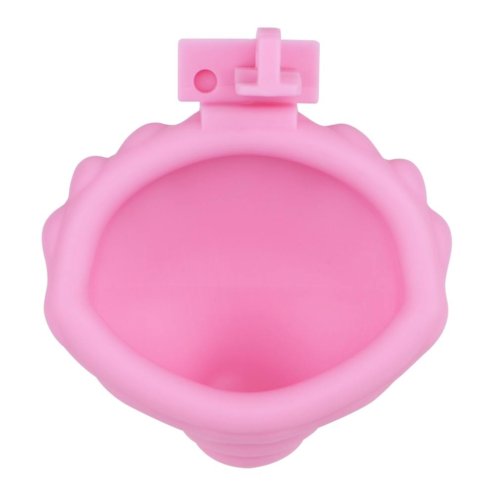 FAAK - 树脂制贝壳造型男仕贞操锁 - 粉红色 照片-11