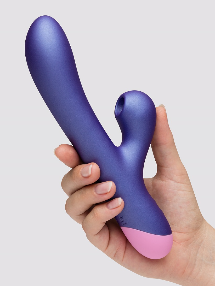 ROMP Pulse is a rabbit vibrator with Pleasure Air clitoral s... Romp - Pulse Suction Rabbit Vibrator - Purple photo-3
