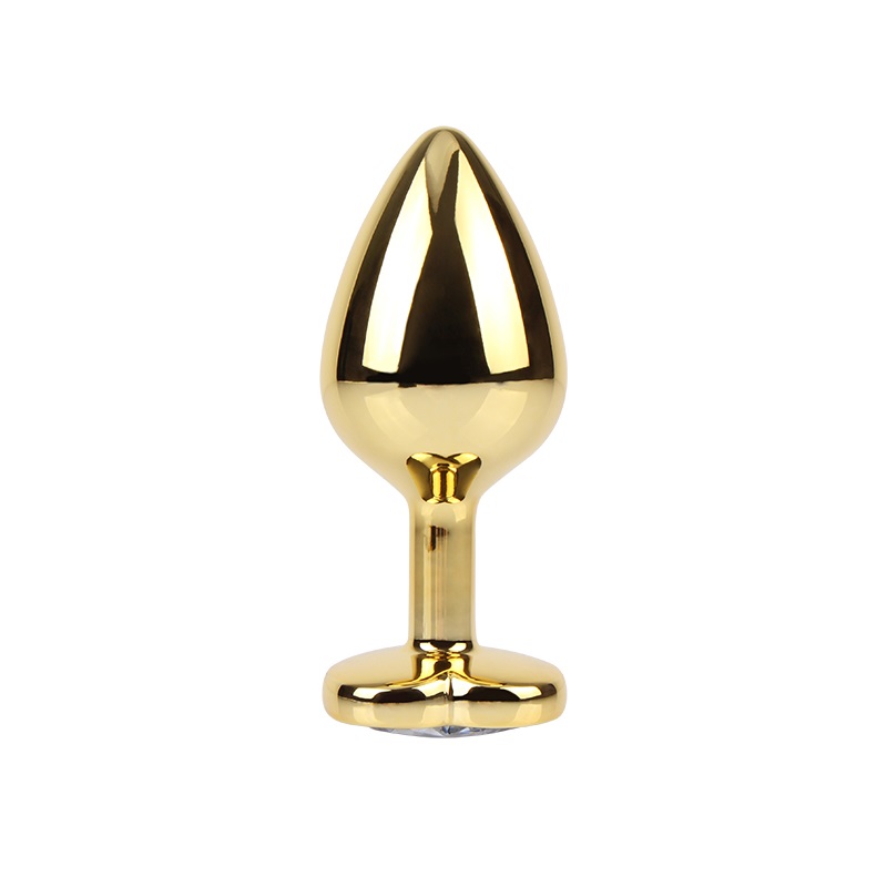 Metal plug for anal play and training
Tapered easy entry tip... Chisa - Heart Metal Plug M - Clear photo-2