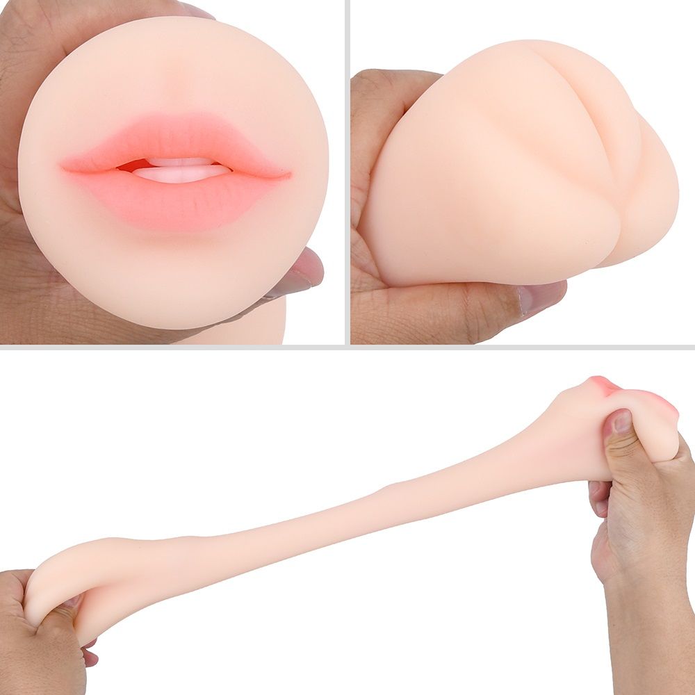 The second edition of NUPU, a dual-sided masturbator with go... Ondo - NUPU2 Double Side Masturbator Mouth and Pussy photo-5