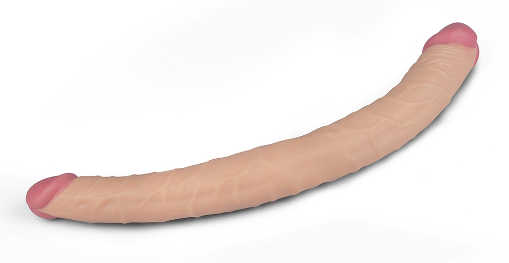 Realistic double ended dildo for solo and shared play for bo... Lovetoy - King Size Ladykiller Double Dildo - Skin photo-6