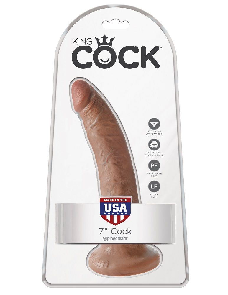 Do you want your first dildo to look and feel just like the ... King Cock - Cock 7″ - Caramel photo-7
