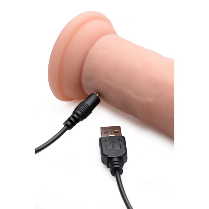 This thick, girthy, silicone Big Shot dong has a firm and fl... Big Shot - 7" Vibro Dildo - Flesh photo-7