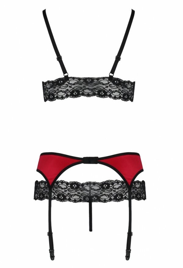 Three-piece set with a black lace and a crimson satile.
Dur... Casmir - Carisma Bikini - Red - L/XL photo-2