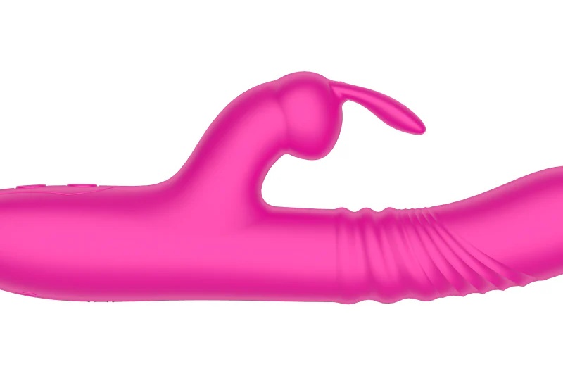 Triple-Action Stimulations: Thrusting and Vibrati... Secwell - Bunny Thrusting Rabbit Vibrator - Pink photo-5