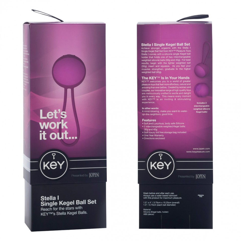 Achieve stronger orgasms with the Stella I Kegel Ball Set fr... Key - Stella I Kegel Exercise Ball – Pink photo-4