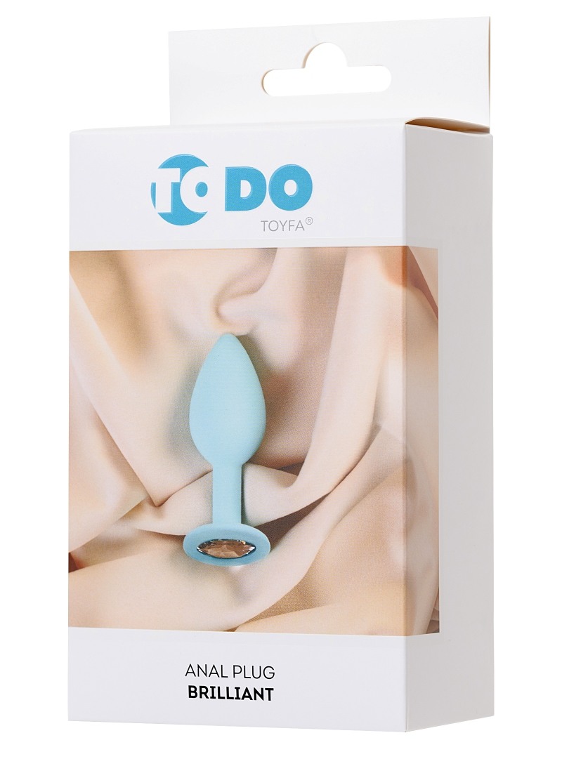 This toy will brighten your night. The miniature size is sui... ToDo - Brilliant Anal Plug - Light Blue photo-5