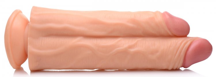 Double-stuff your holes with this Double Pecker Dildo! Enjoy... Master Cock - Double Stuffer 10" Dildo - Flesh photo-7