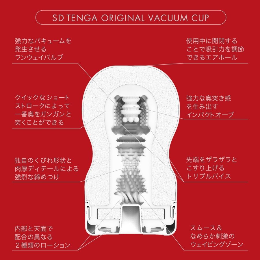 不要错过该系列的其他产品:
Tenga - SD 经典真空杯 红色标准型 ( 2G 版) 照片-2