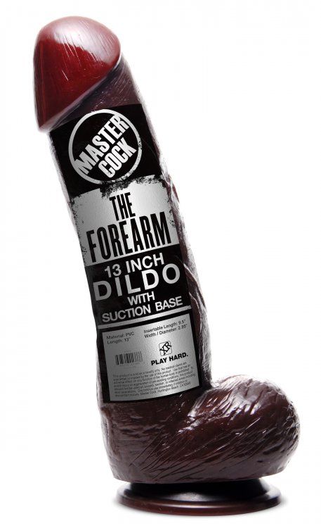 This massive dildo has plenty of length and tons of girth fo... Master Cock - The Forearm 13" Dildo with Suction Cup - Brown photo-5